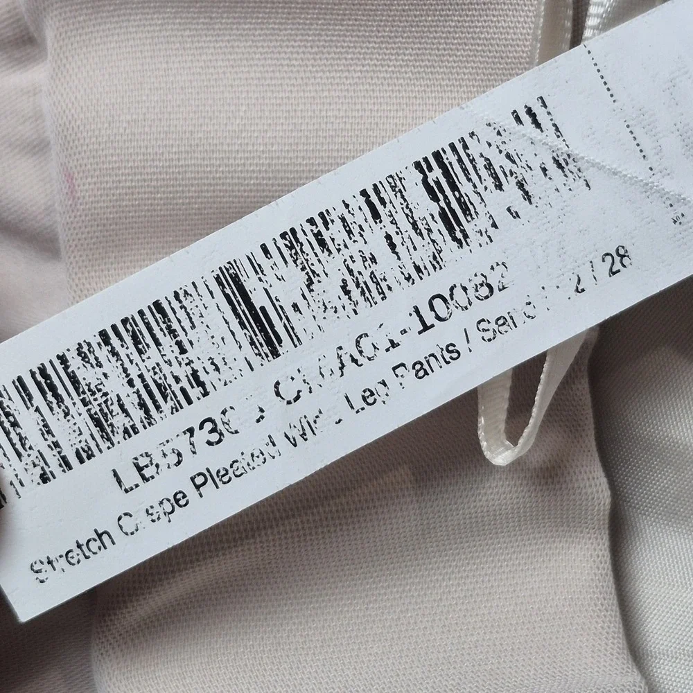 Quince Women's 12 Stretch‎ Crepe Pleat Front Wide Leg Pants Beige Career