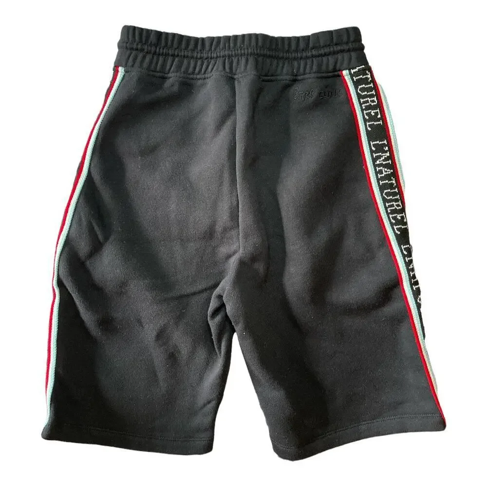 Etre Cecile Black Side Stripe Sweat Track Shorts Youth Size XS NWT