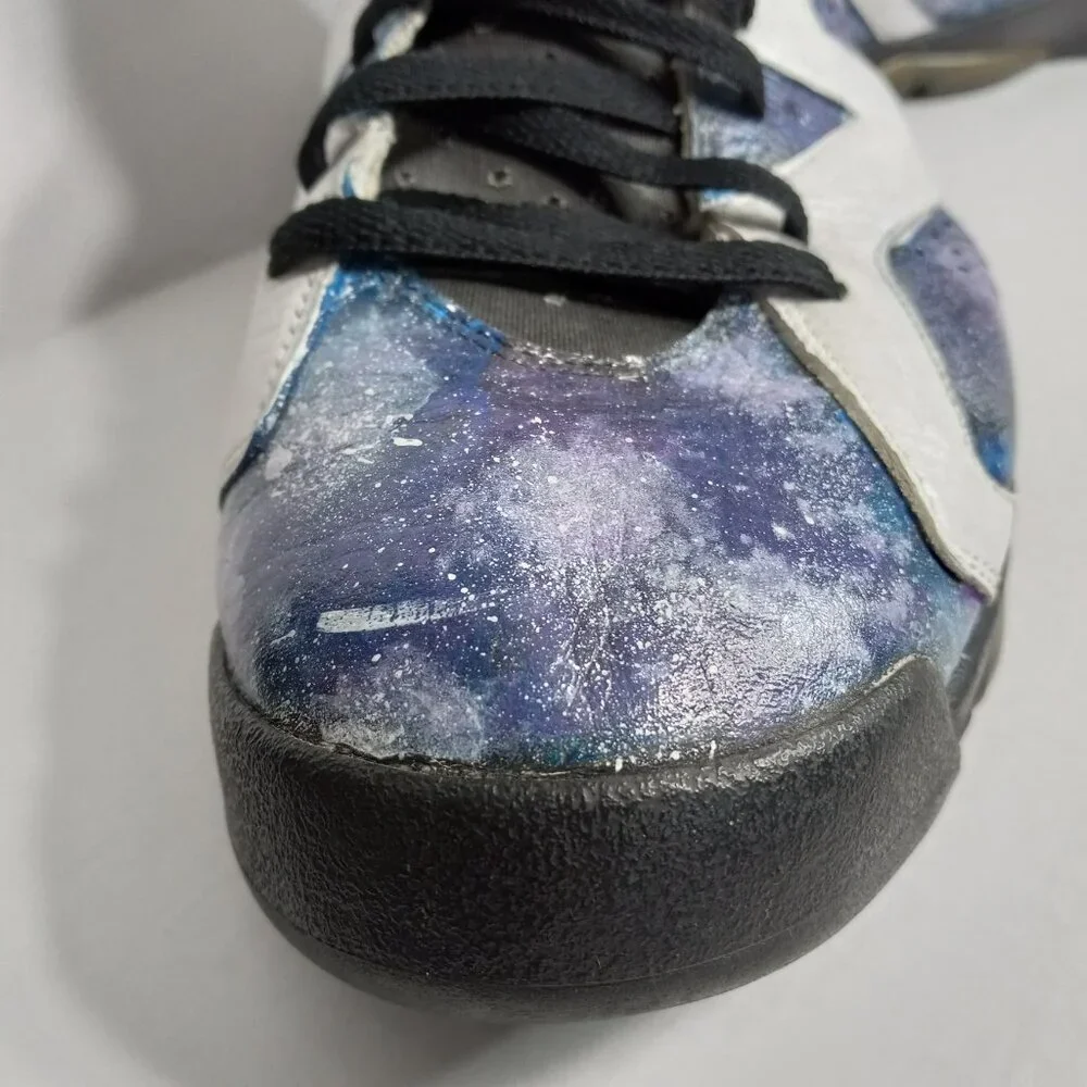 Air‎ Jordan 6 Retro Premium Motorsports Hand-Painted Sneakers White Size 12