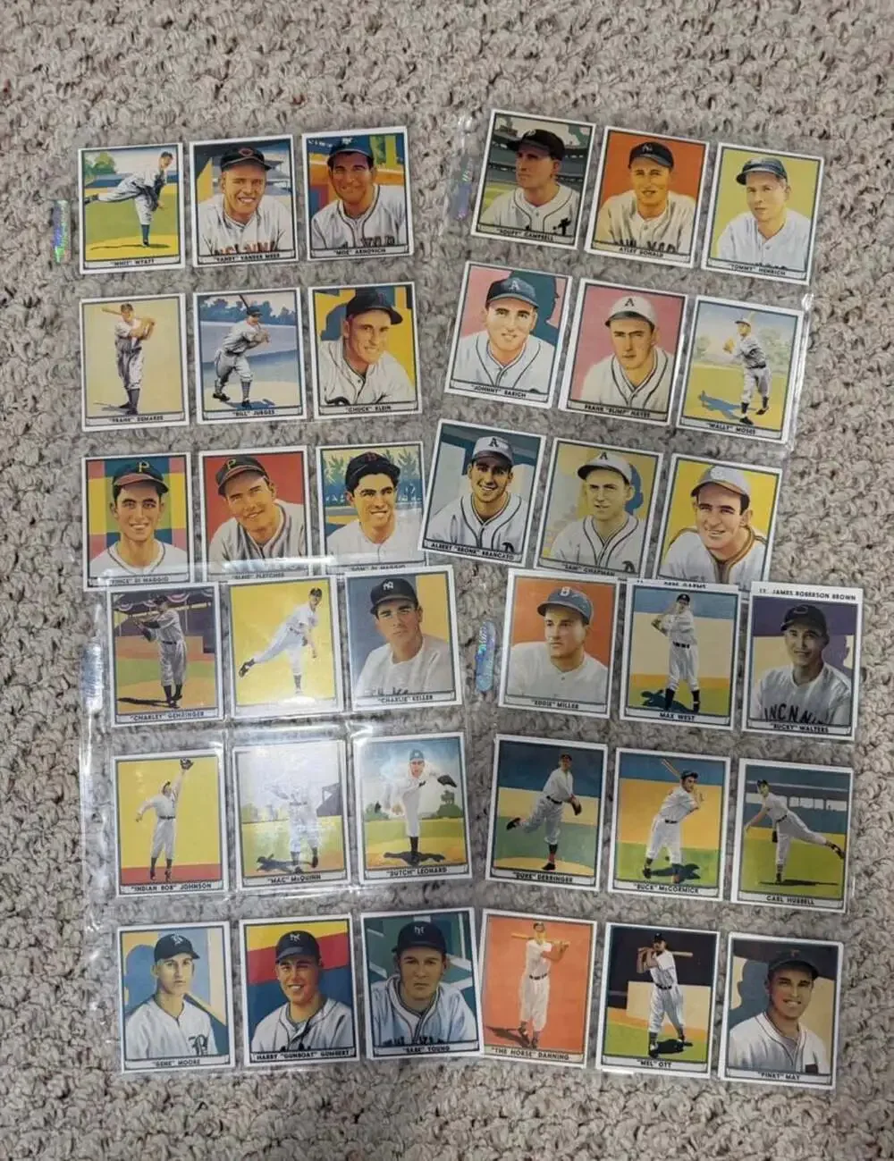 Lot of Vintage Style 1941 Play Ball Baseball Card Reprints including Ted William