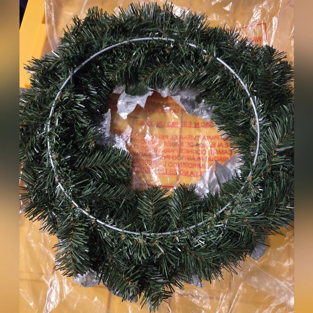 Sparkling Silver Poinsettia Holiday Wreath