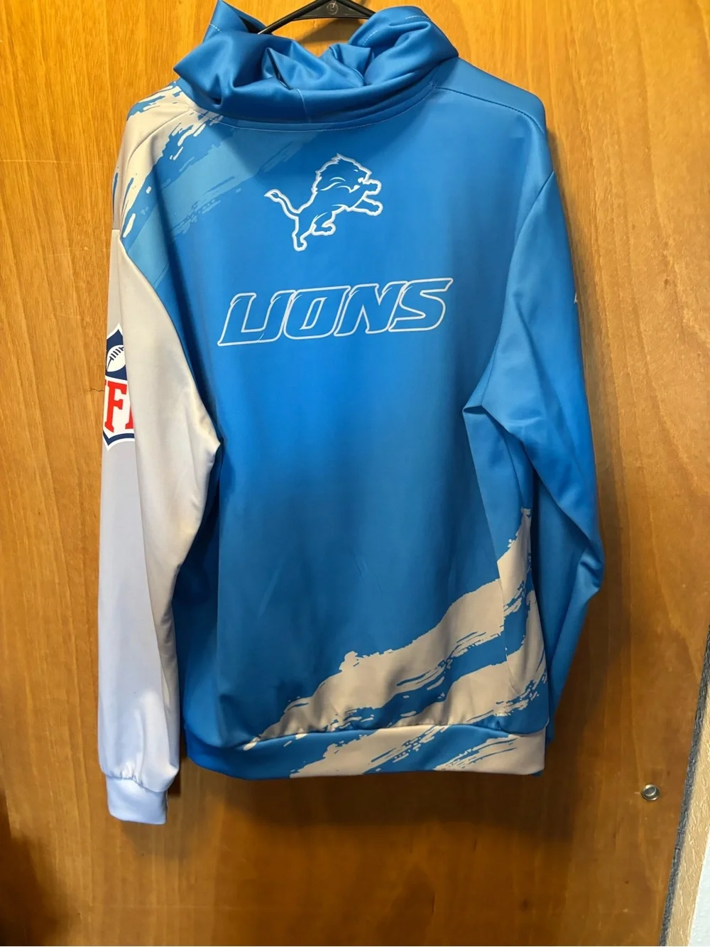 Detroit Lions NFL Pullover Hoodie - Blue & Gray