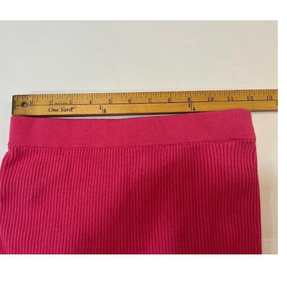 Old Navy Ribbed Knit Mini Skirt Womens XS Pink Bodycon Stretch