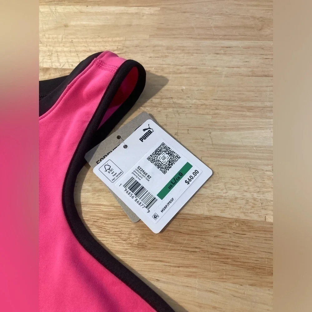 Puma Lemlem pink crop tank in size Large.Brand new. NWT. Pink workout top