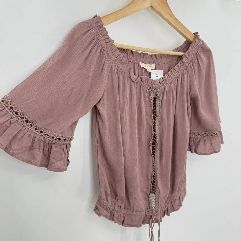 La Hearts mauve pink