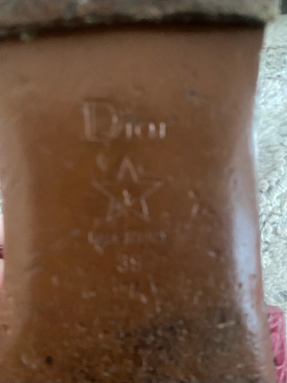 Dior burgundy croc