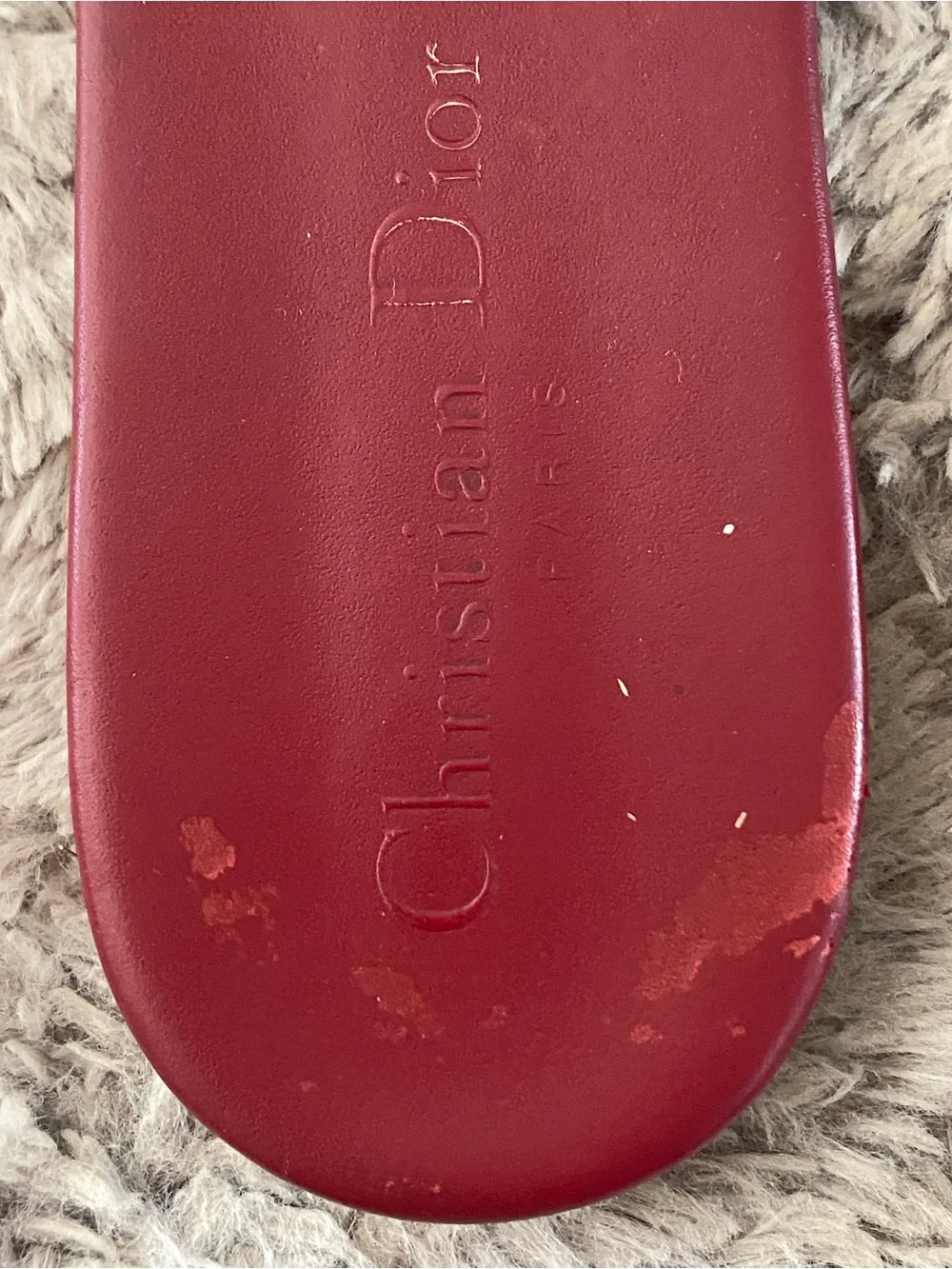 Dior burgundy croc