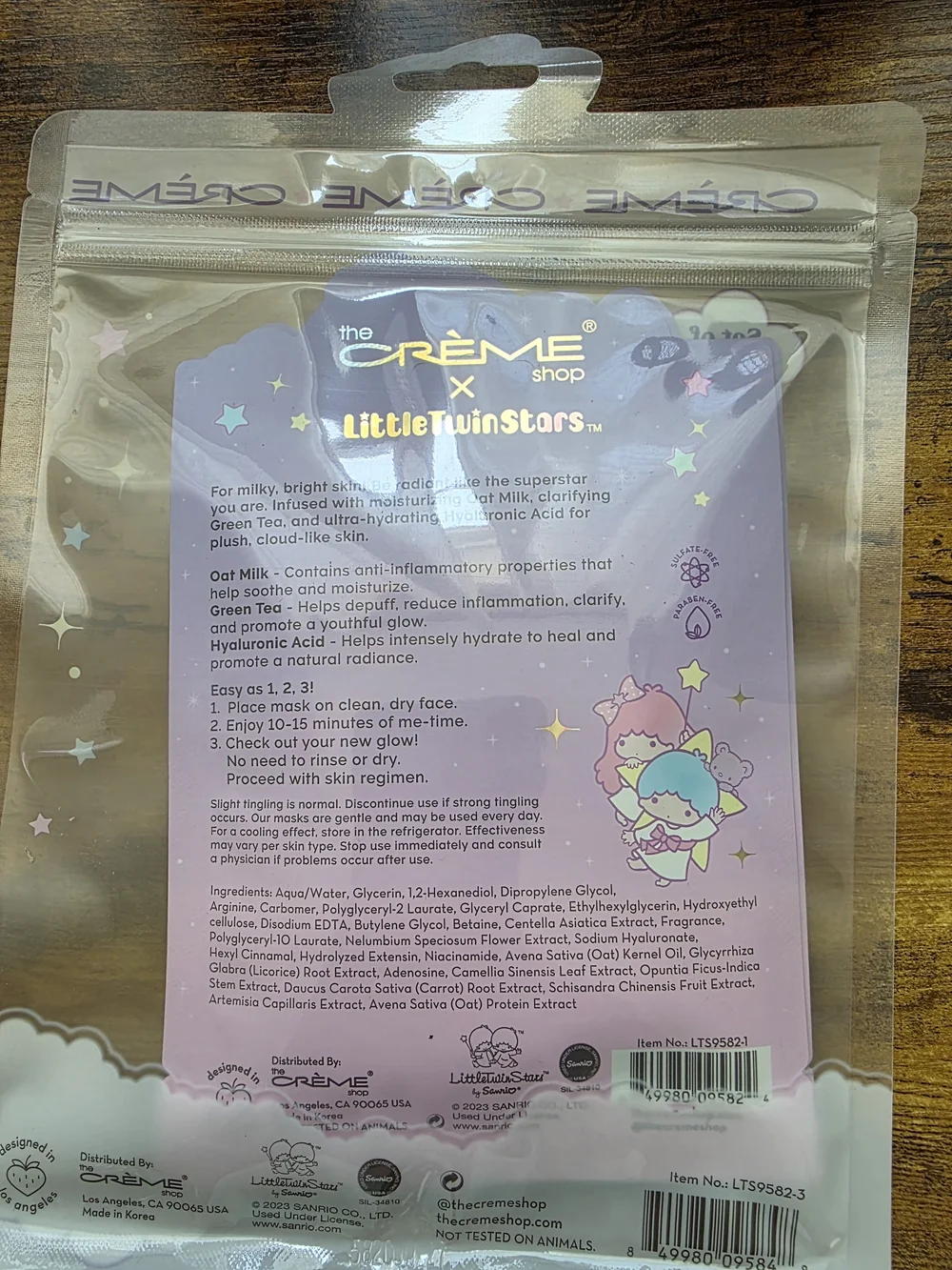 The Crème x Little Twin Stars Milky Star Tinted Essence Sheet Mask - Pink