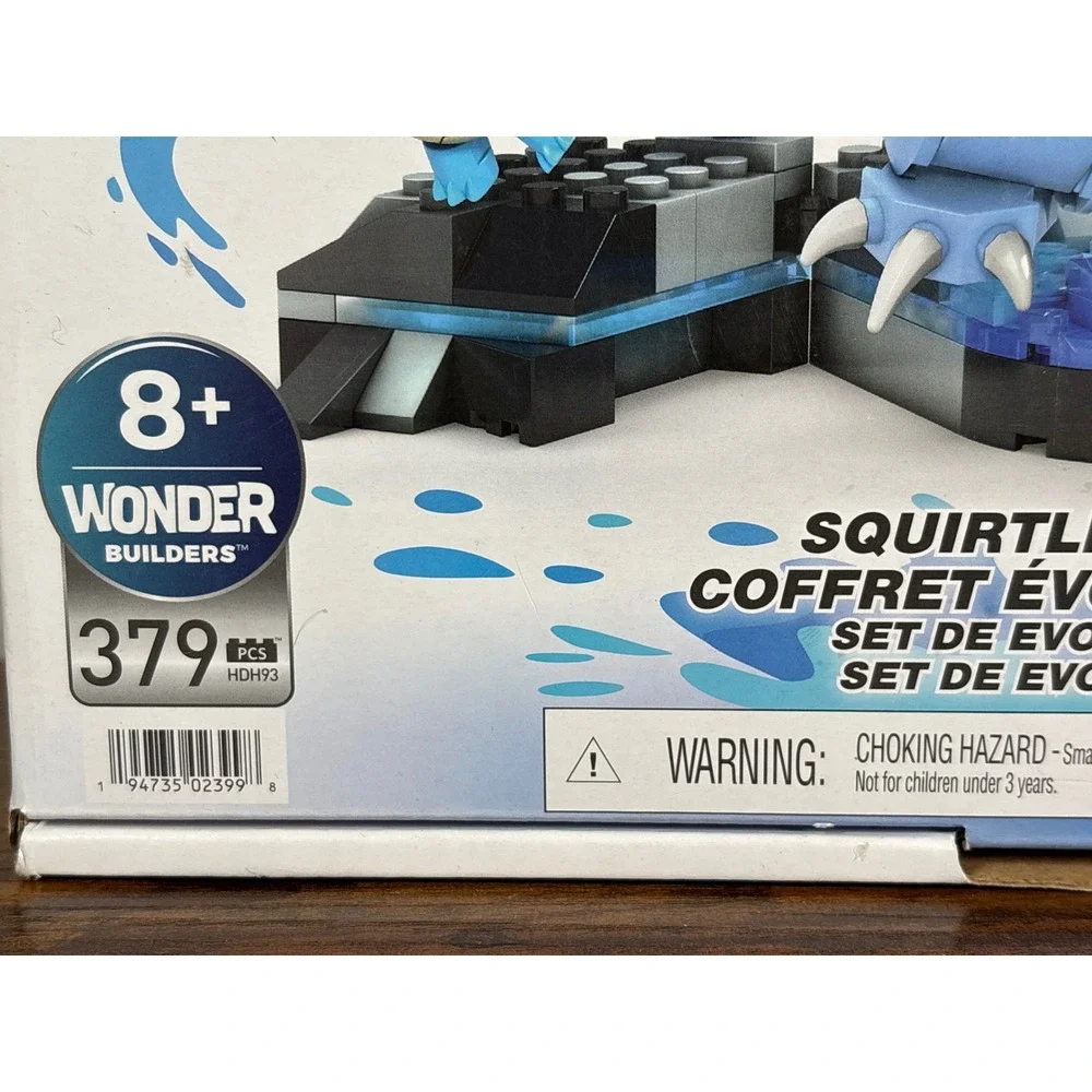 Mega Construx Pokemon Squirtle Evolution Set Blastoise Wartortle 379 Pcs HDH93