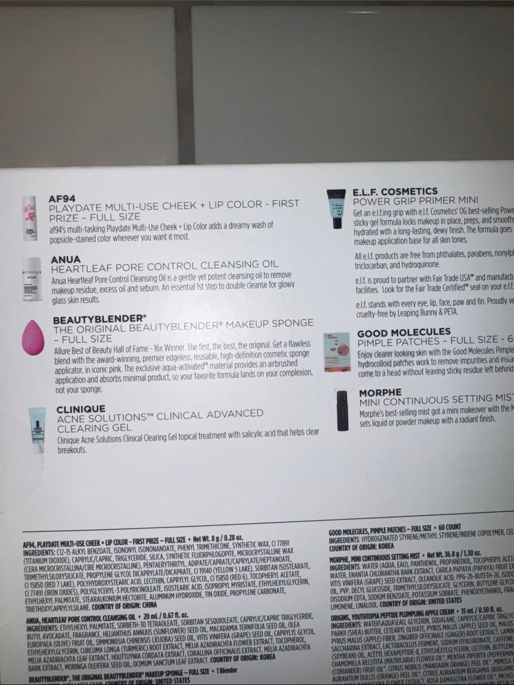 Ulta Beauty nine piece