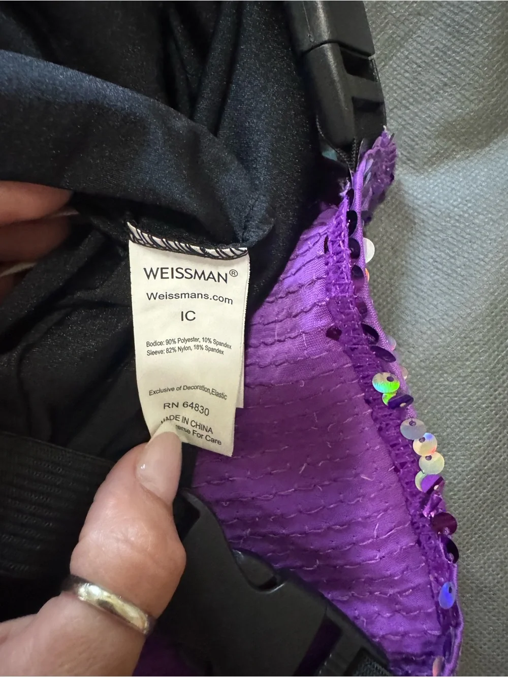 Weissman purple sequin