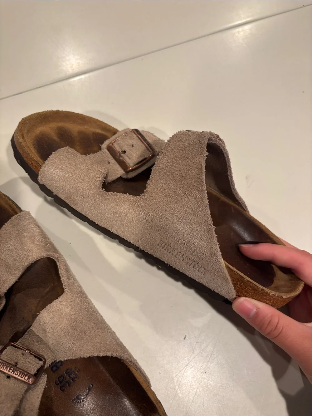 Birkenstock featuring velvety