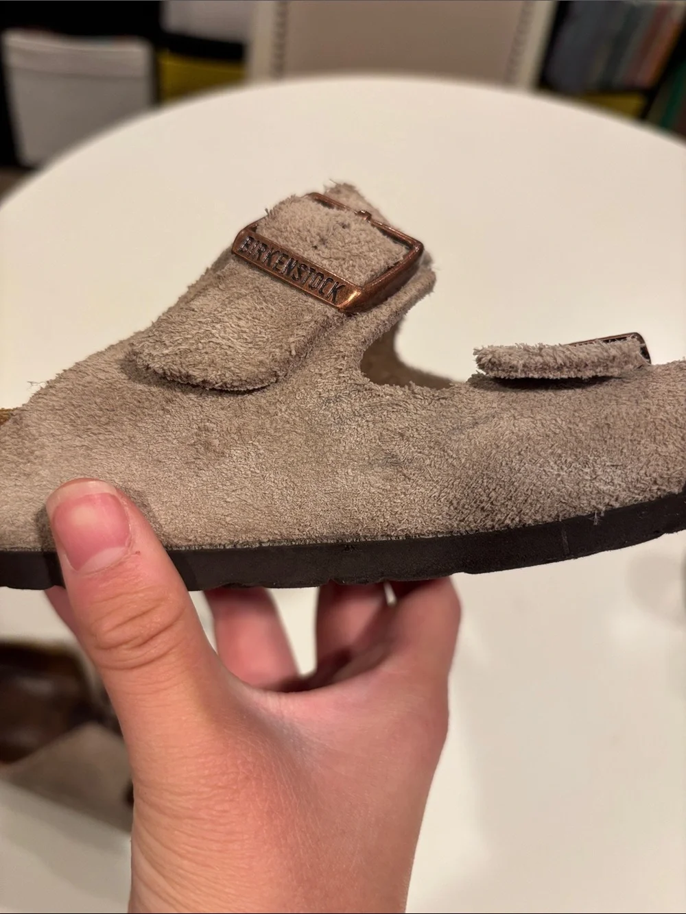 Birkenstock featuring velvety