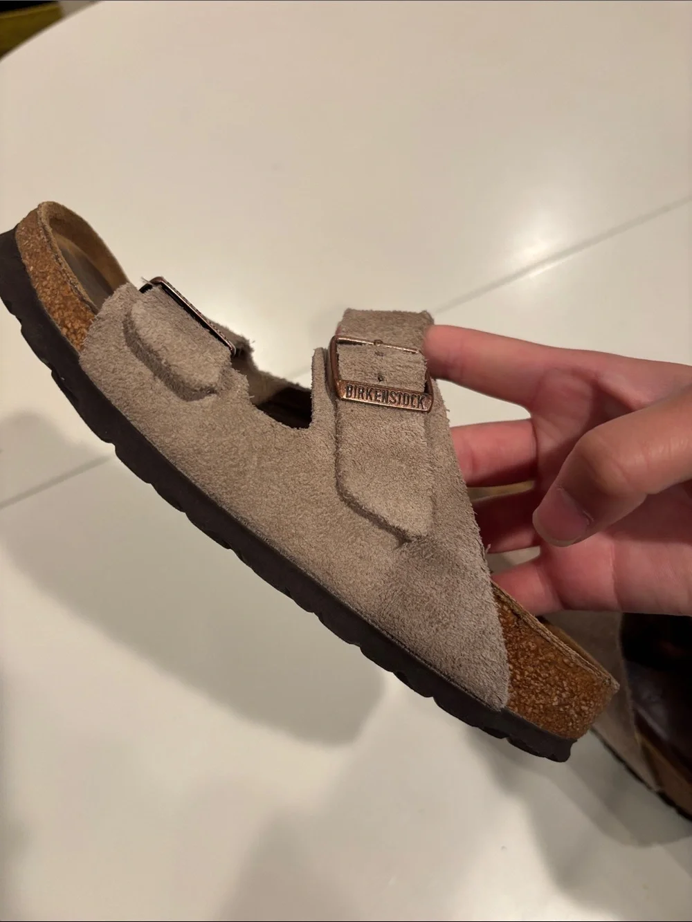 Birkenstock featuring velvety