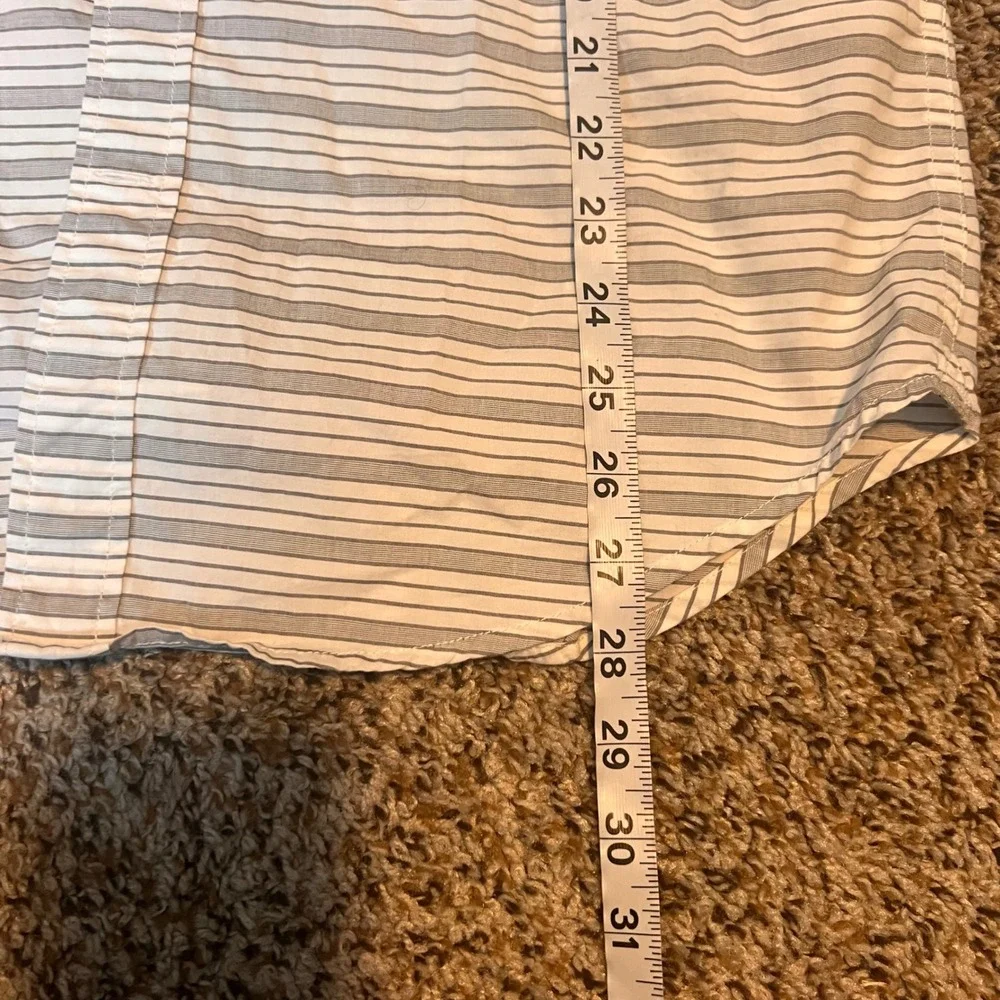 Banana Republic Custom O/B‎ Wash Shirt Men's Grant Fit Striped Medium