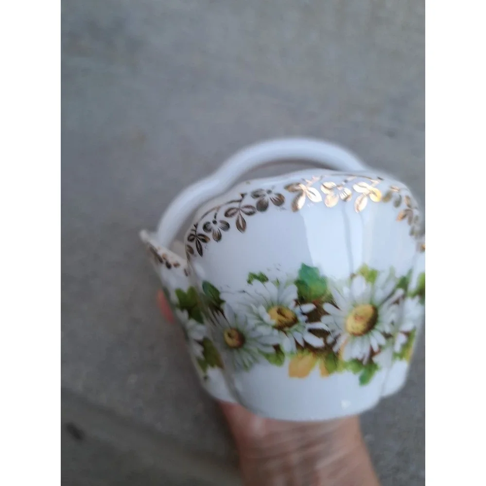 Vintage Collectible Z. S & Co Bavaria Porcelain Flower Basket