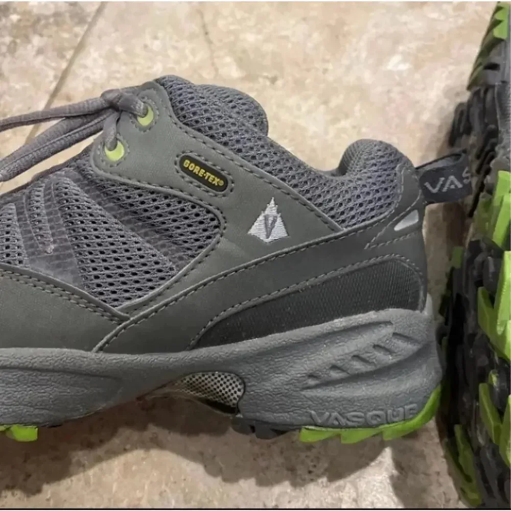 Vasque Velocity Green Gray Hiking Shoes Sneaker Gore-Tex Women 8.5