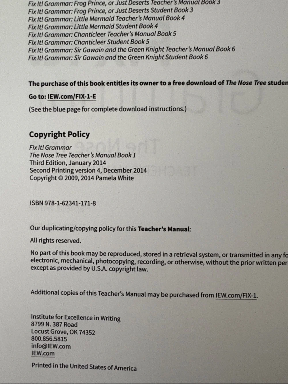 IEW included teachers