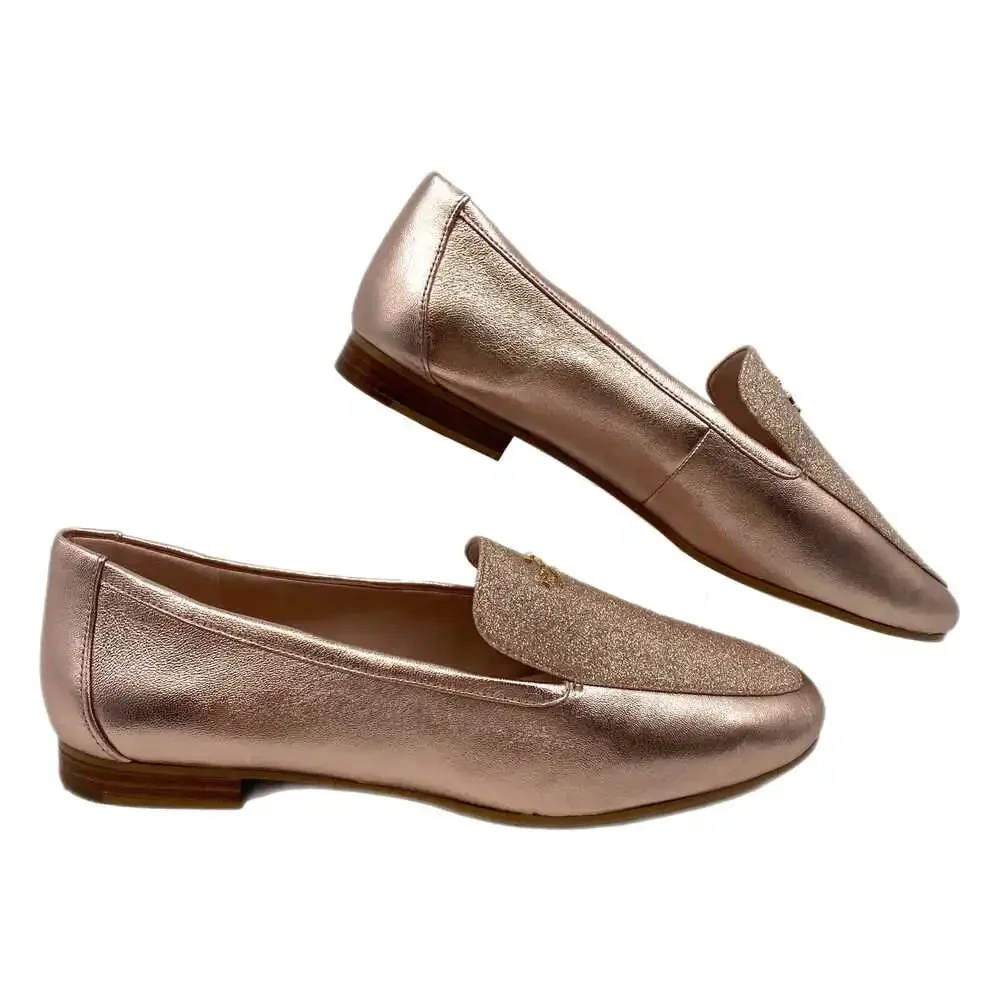 Kate Spade Pink City Nights Metallic Glitter Loafers | Women’s Size 8
