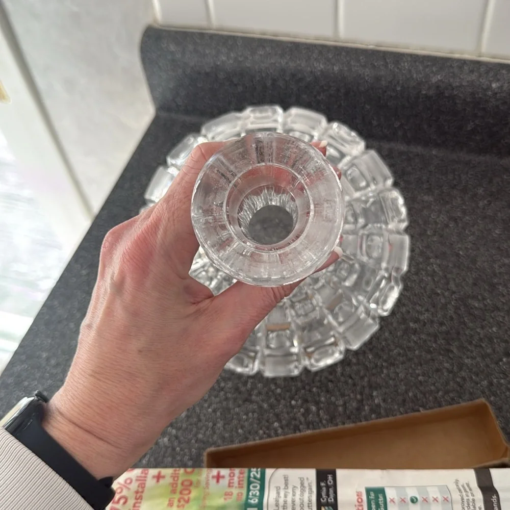 Vintage Round Bottom Lead Crystal Ship Decanter