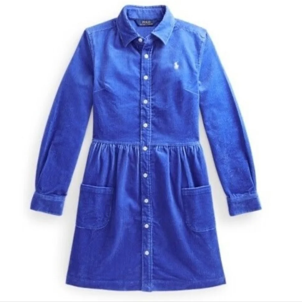 POLO Ralph Lauren Corduroy Buttondown Kids Shirtdress