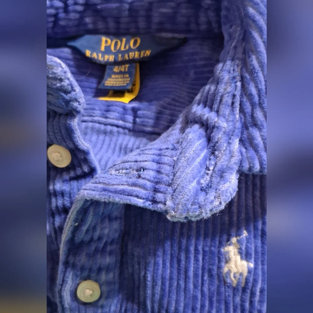 POLO Ralph Lauren Corduroy Buttondown Kids Shirtdress