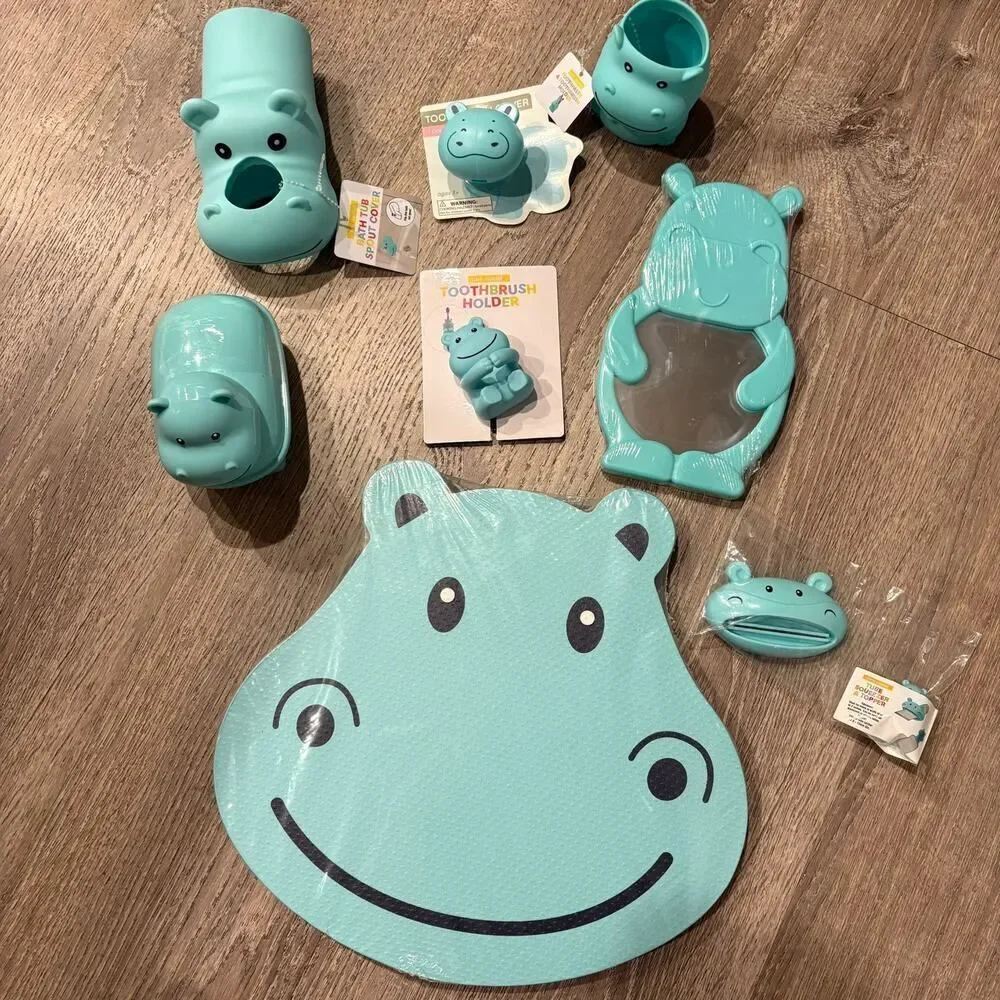 Kid's Hippo Bath Set 8 Pieces