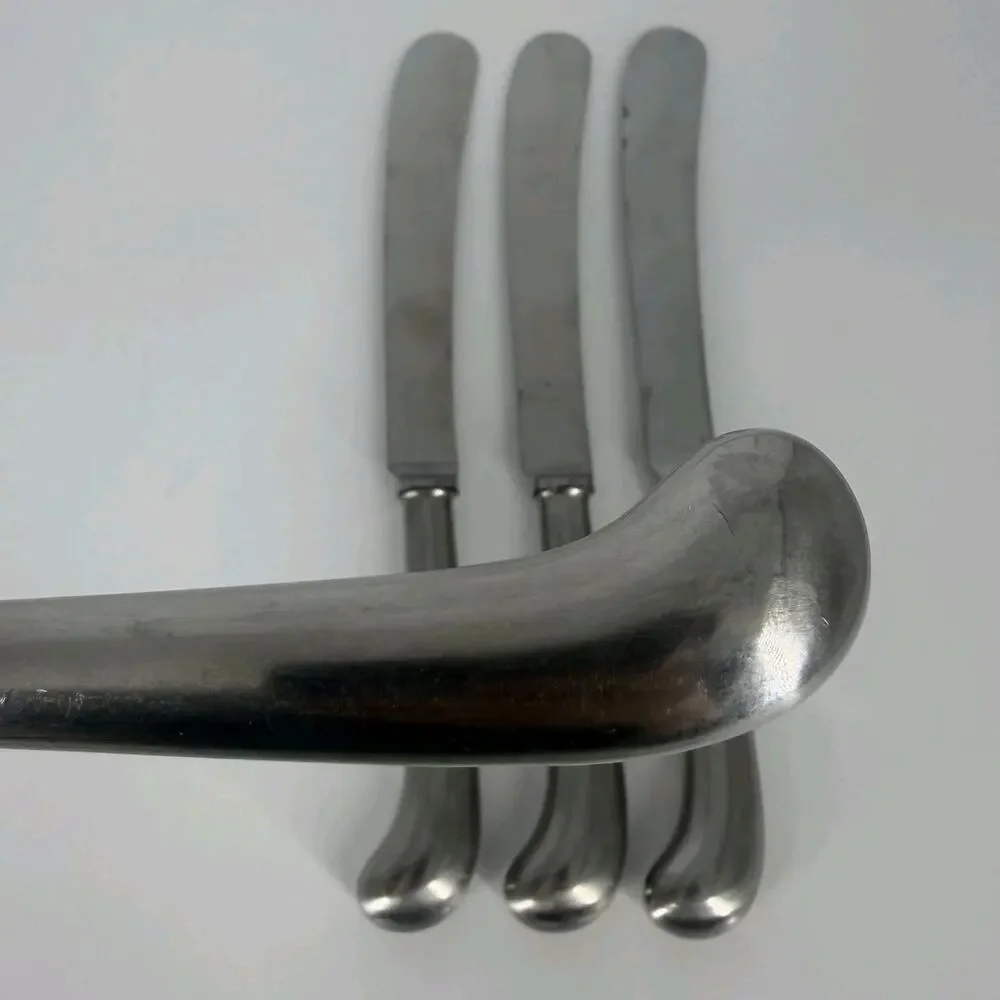 4X BK Cooper Bros QUEEN ANNE Stainless Butter Knives England Pistol Grips