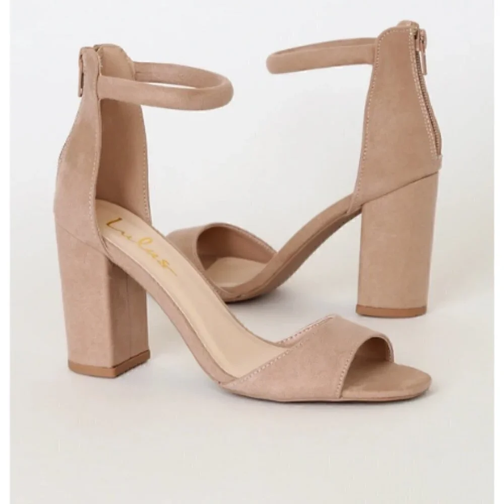 NEW Lulu’s Sidecar Cutie Suede Ankle Strap Sandal