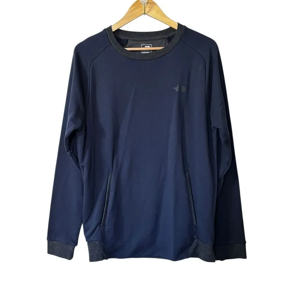 The North Face Crewneck Wicker FlashDry Long Sleeve blue Sweatshirt M