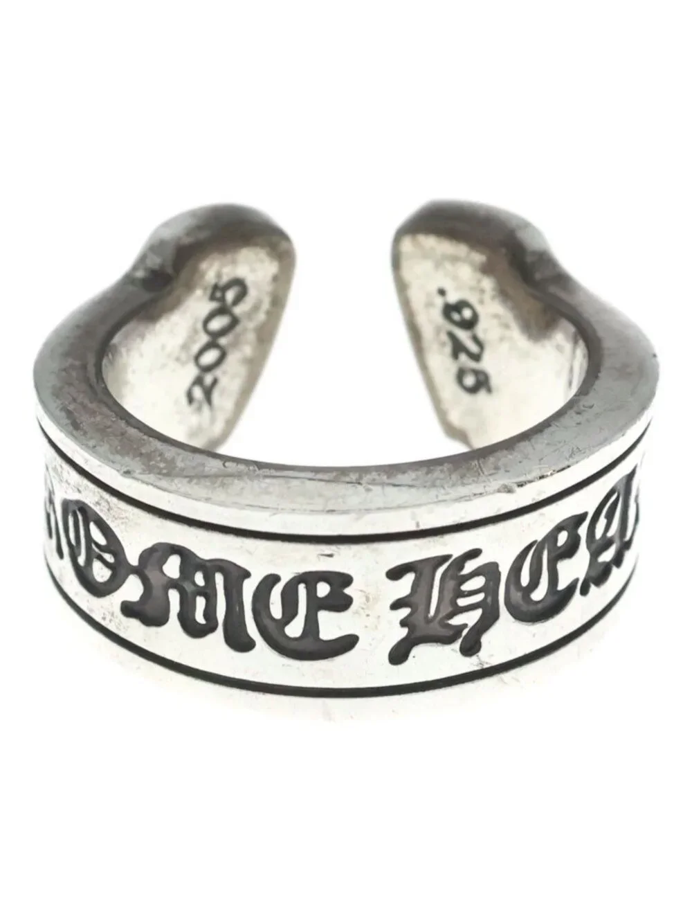 Chrome Hearts LG Scroll Label Ring Silver