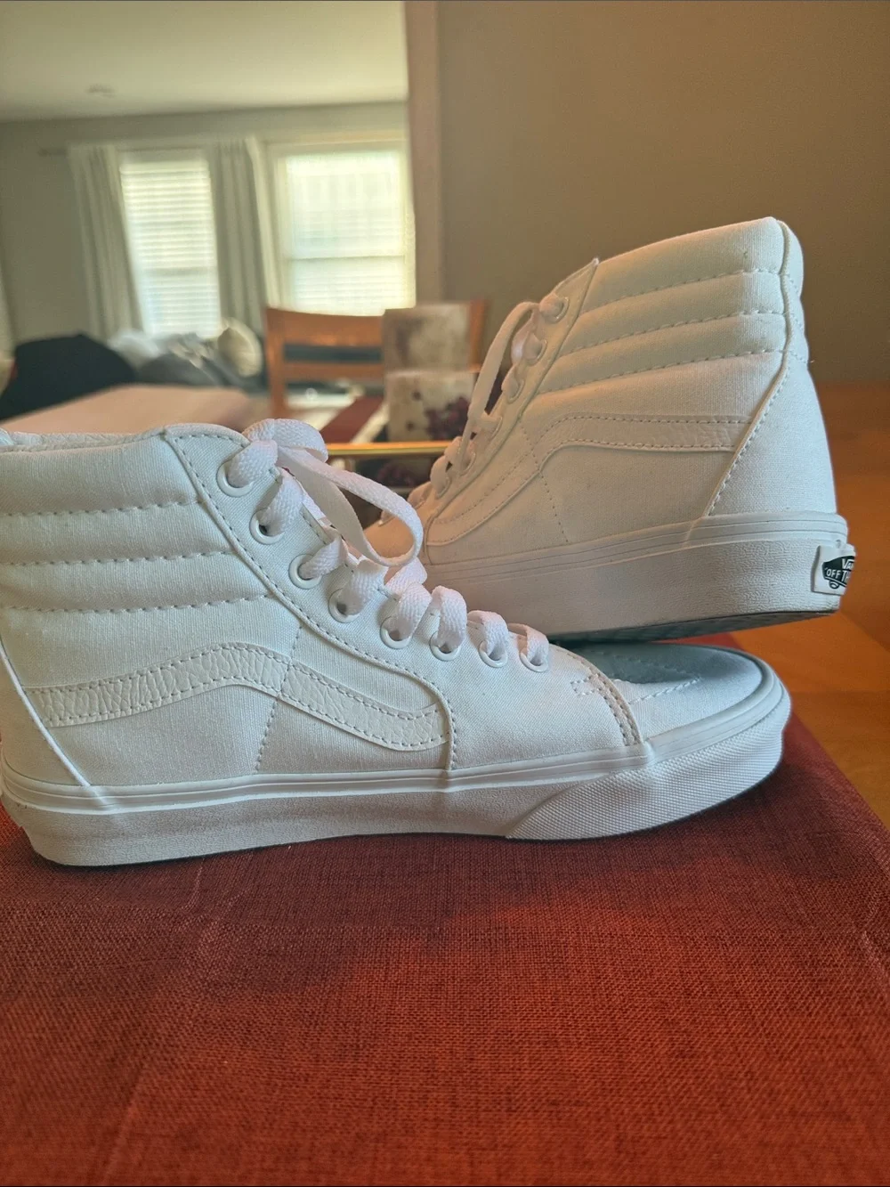 Vans all white