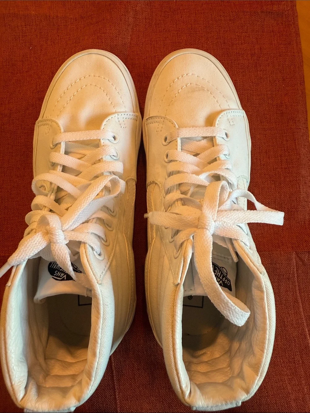Vans all white