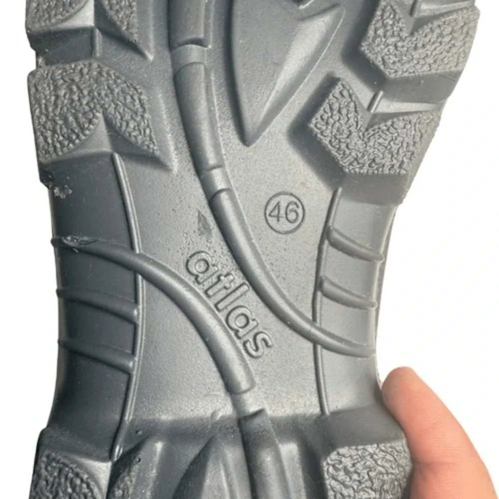 Atlas‎ S3 Safety Boots Mens EU 46 Black Navy Leather EN ISO 20345 Work Boots