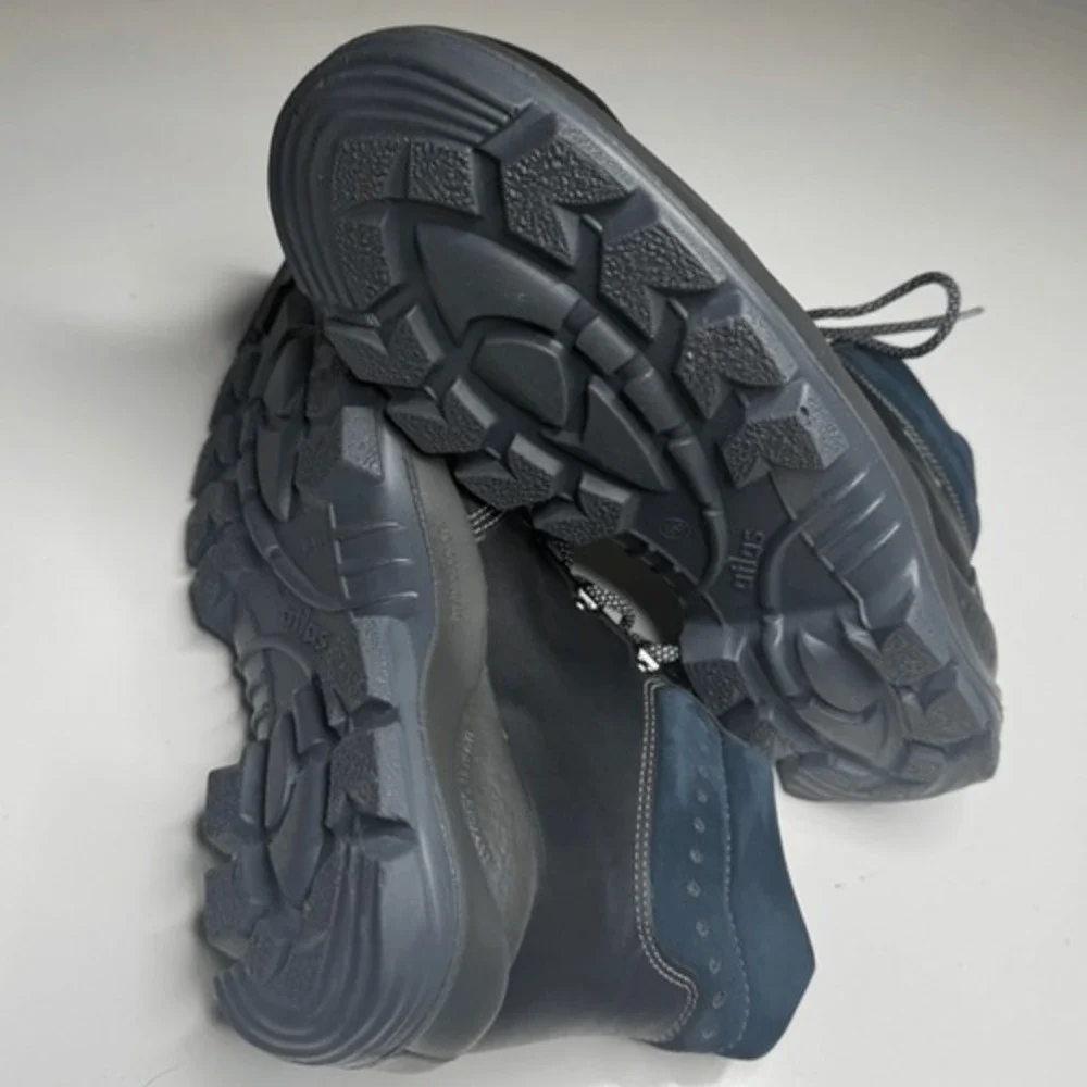 Atlas‎ S3 Safety Boots Mens EU 46 Black Navy Leather EN ISO 20345 Work Boots