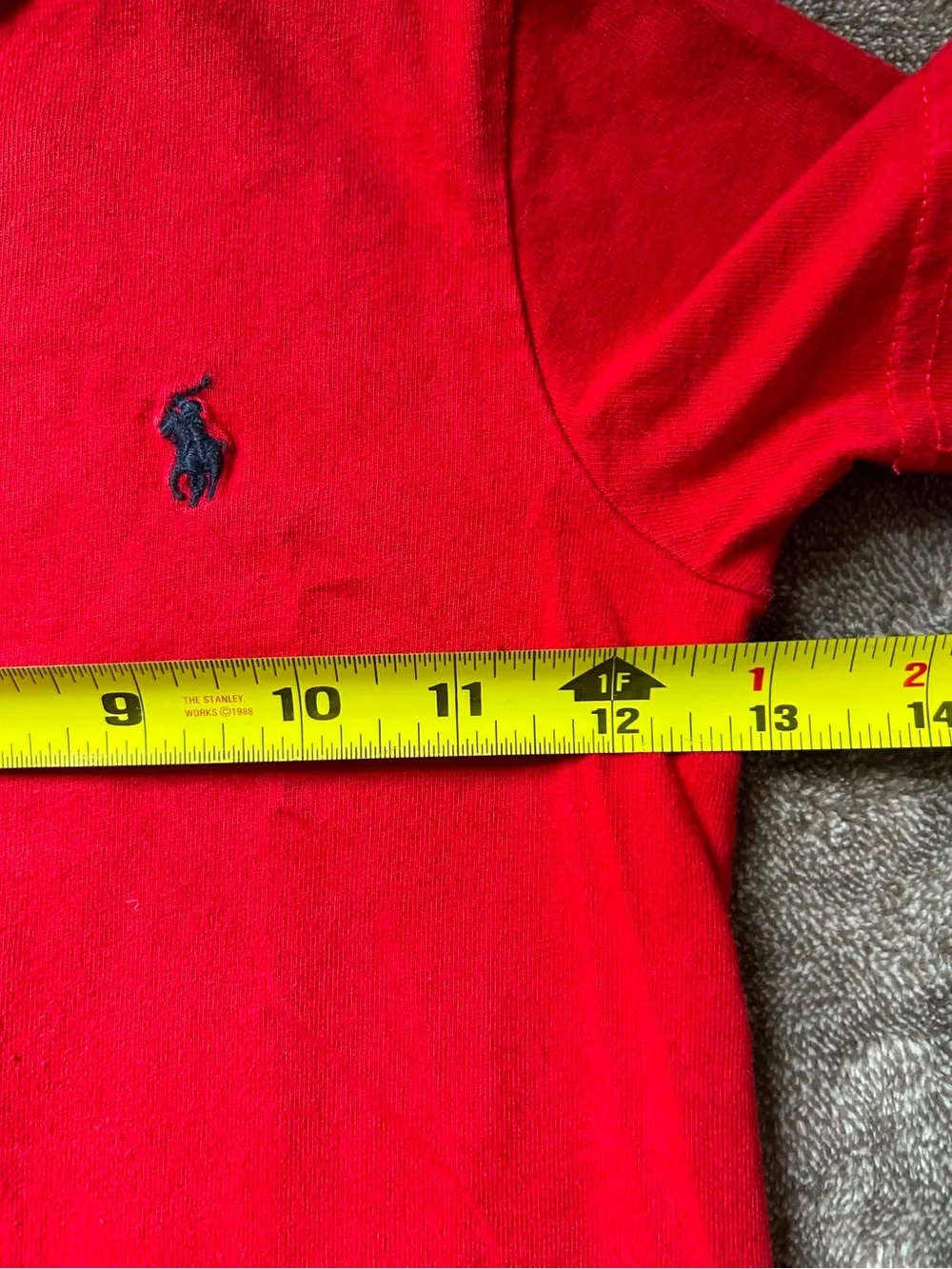 Polo Ralph Lauren Red Crewneck Tee T Shirt Navy Pony Logo Size 4T Toddler Casual