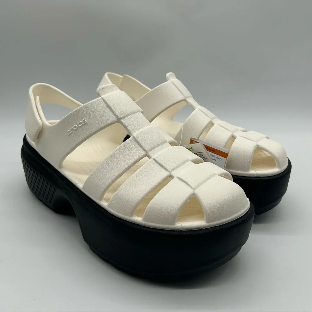 CROCS platform sandals