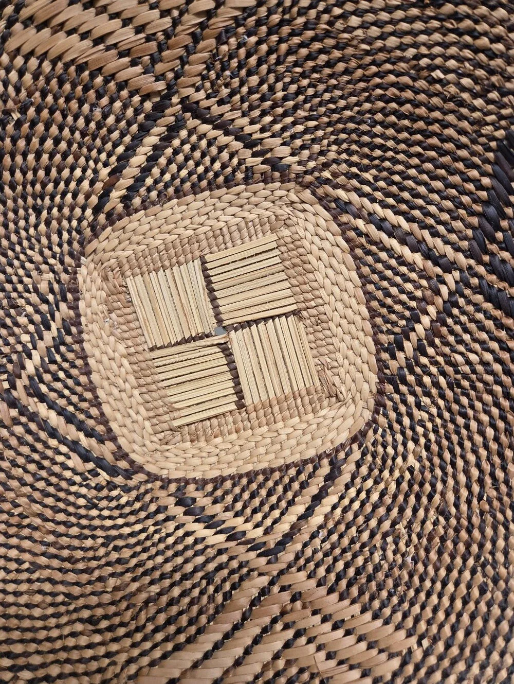Vintage round handwoven