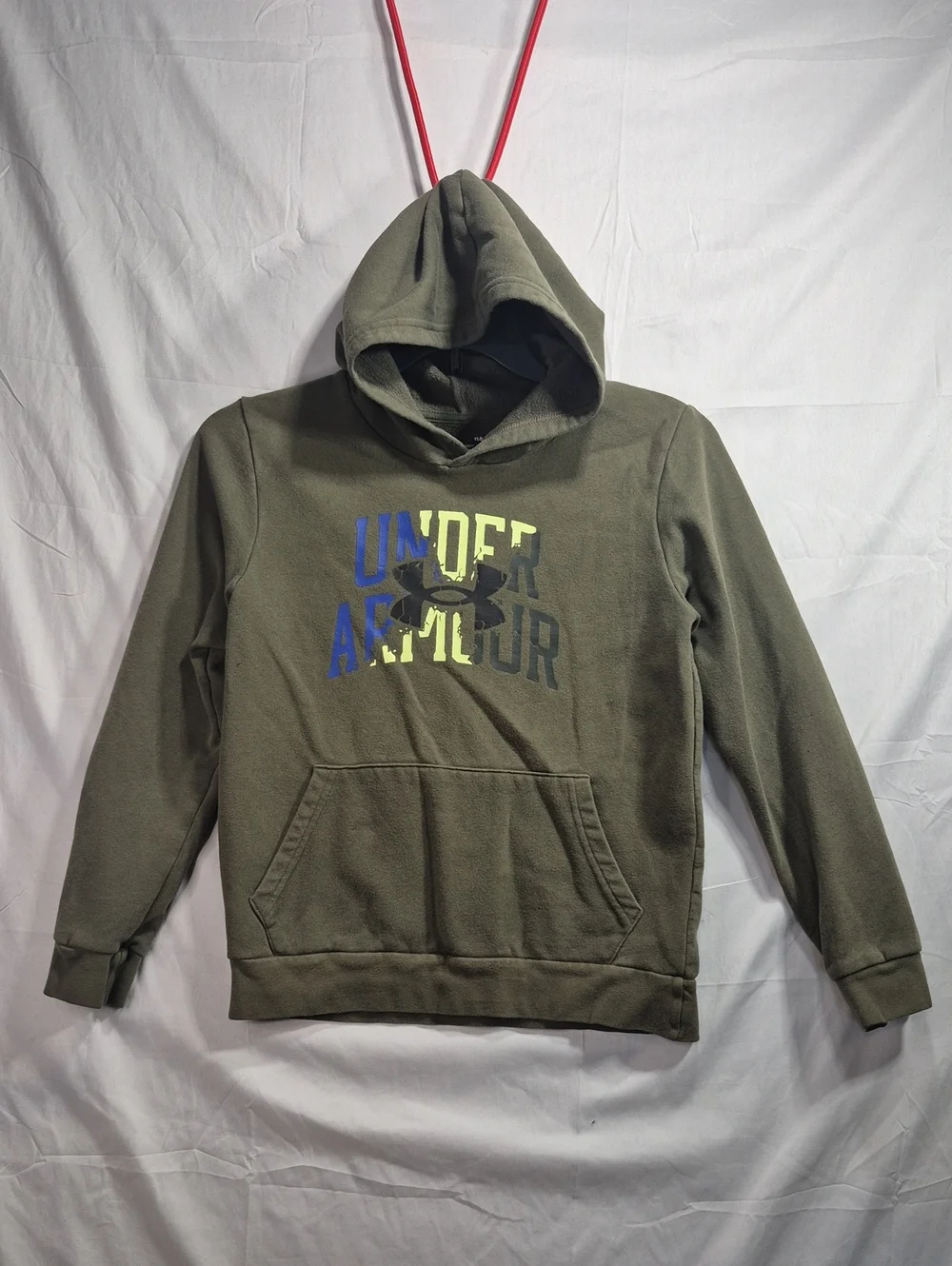 Under Armour Kid's Olive Green Logo Pullover Hoodie