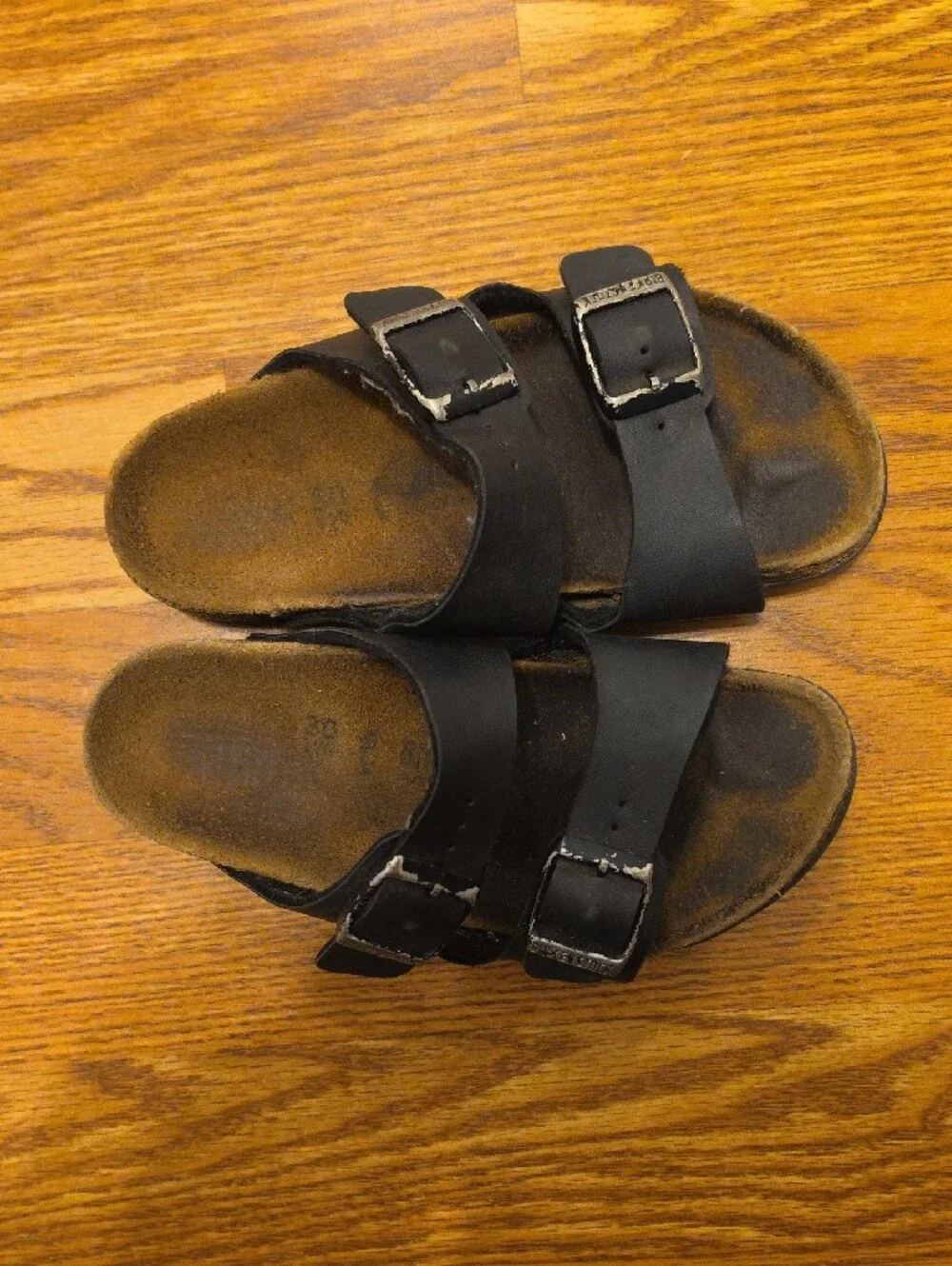 Birkenstock Kids Double-Strap Black Sandals with Buckles Size 12/12.5