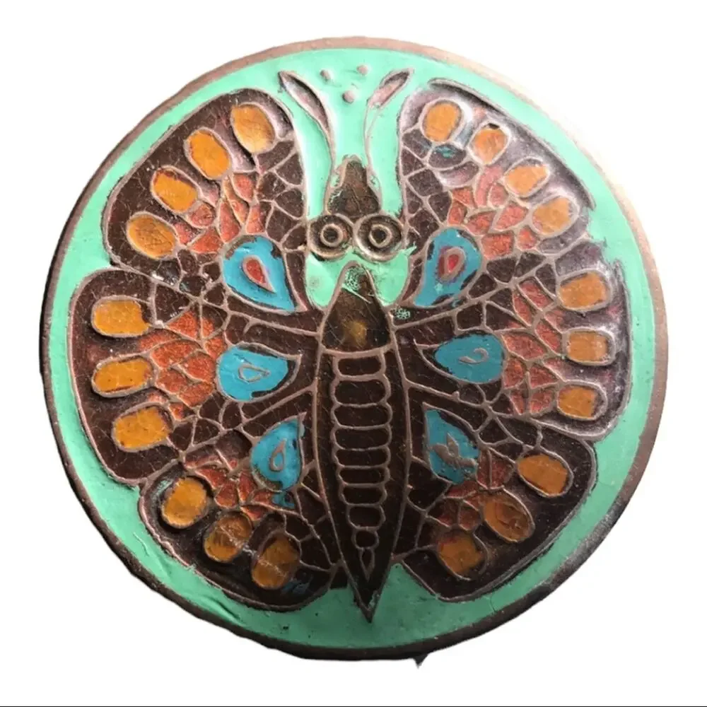 Vintage round brass