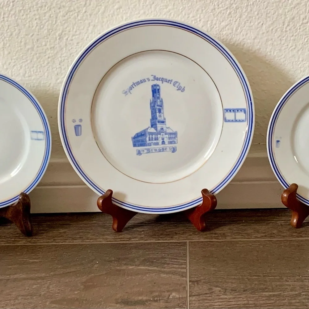 Porcelain Cerabel Plates 3 Belgium 1960s