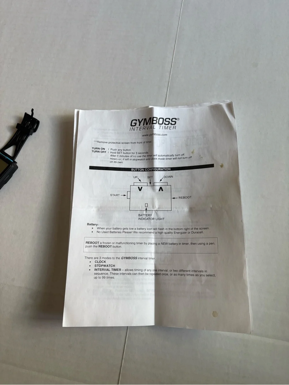 gymboss great turned