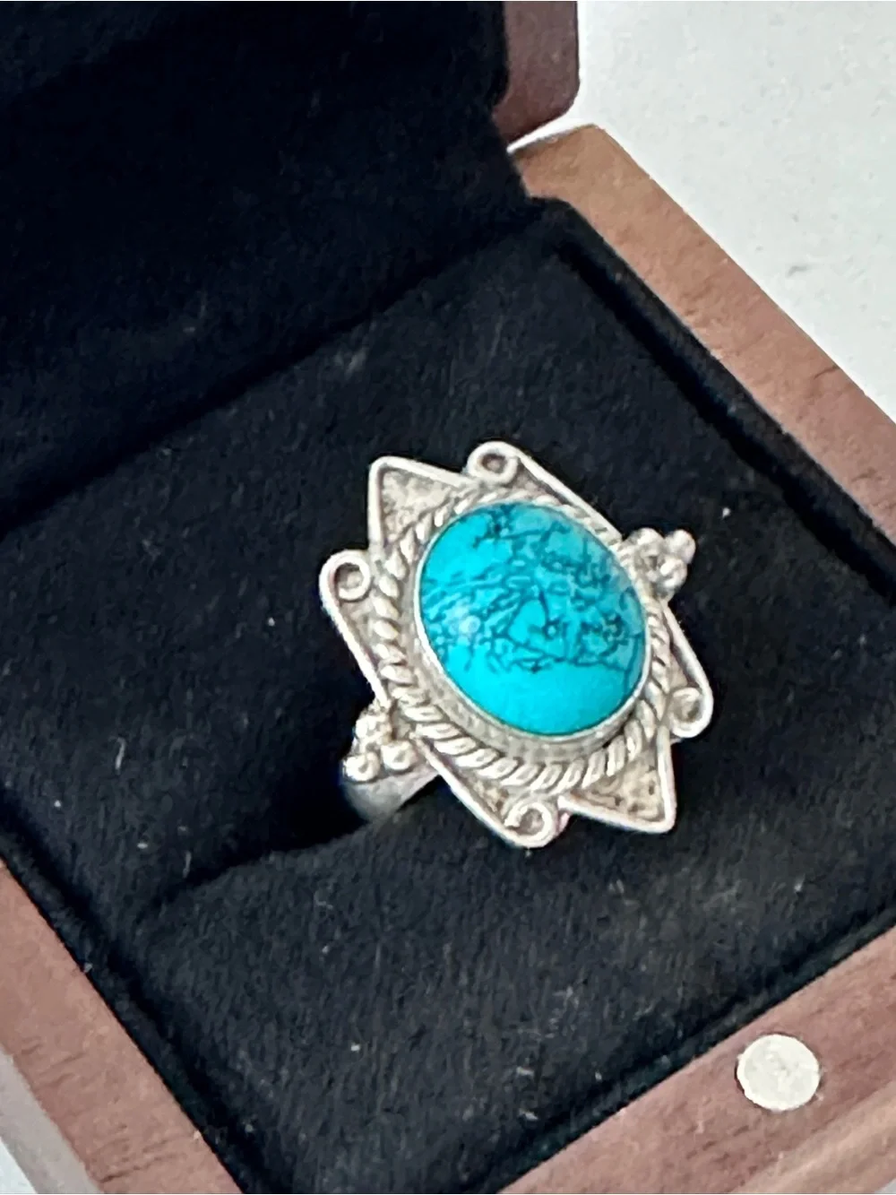 STERLING TURQUOISE RING SIZE 7
