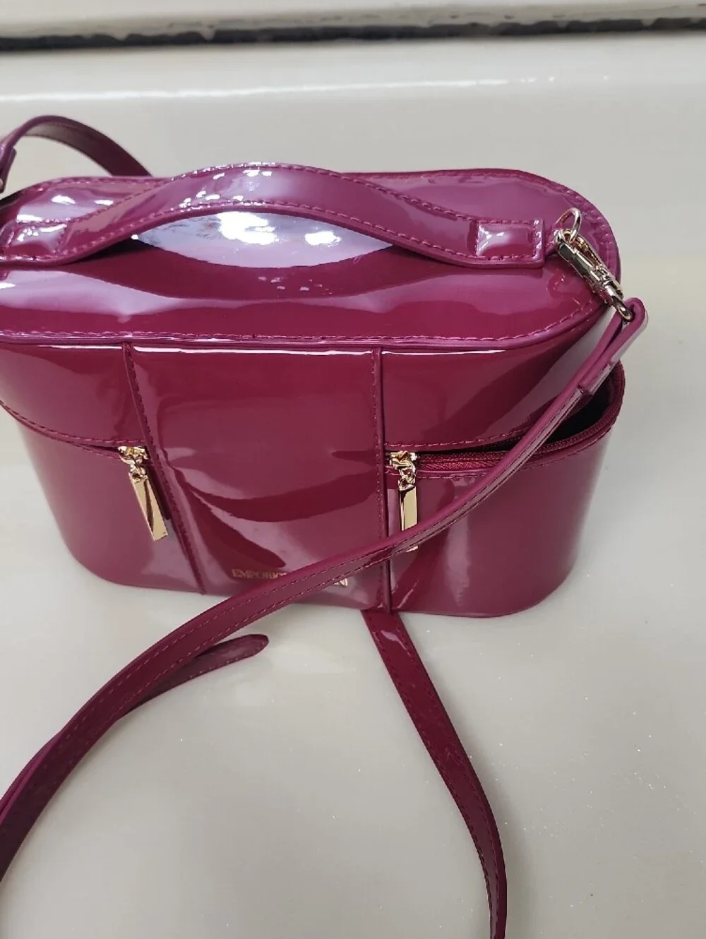 Emporio Armani bag patent tone