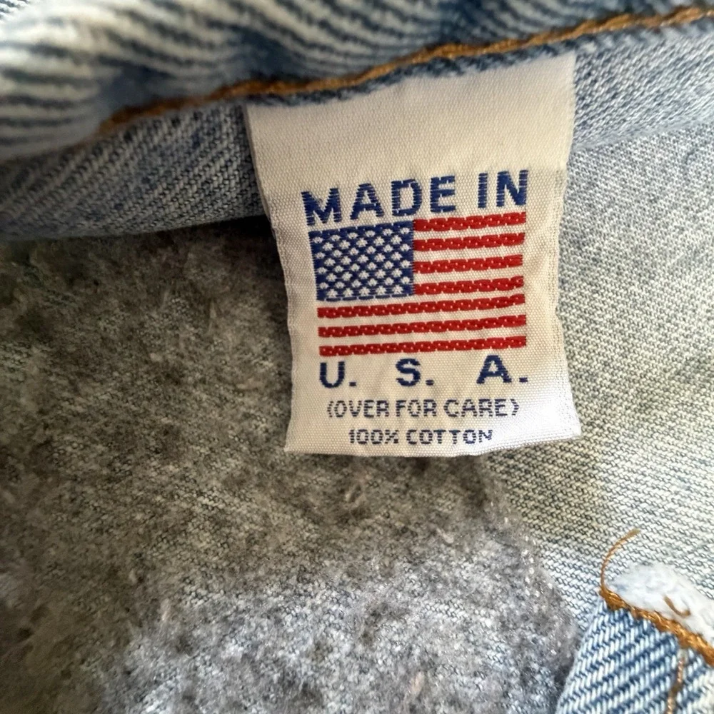 Vintage 90's San Francisco Cable Car Embossed Denim Apron USA Cooking BBQ Chef