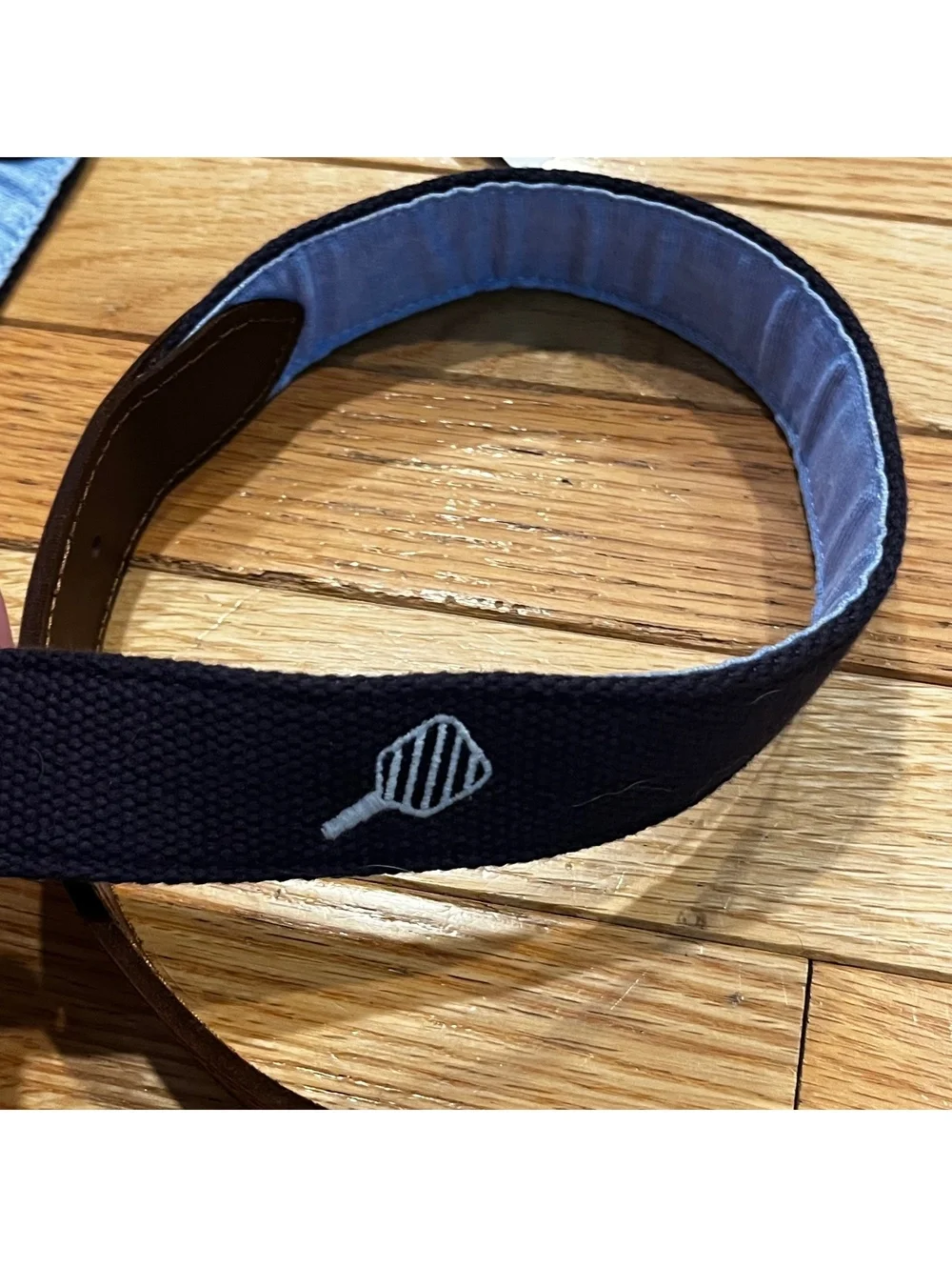Vineyard Vines Pickle Ball Embroidered Canvas Club Belt Nautical Navy Size 32