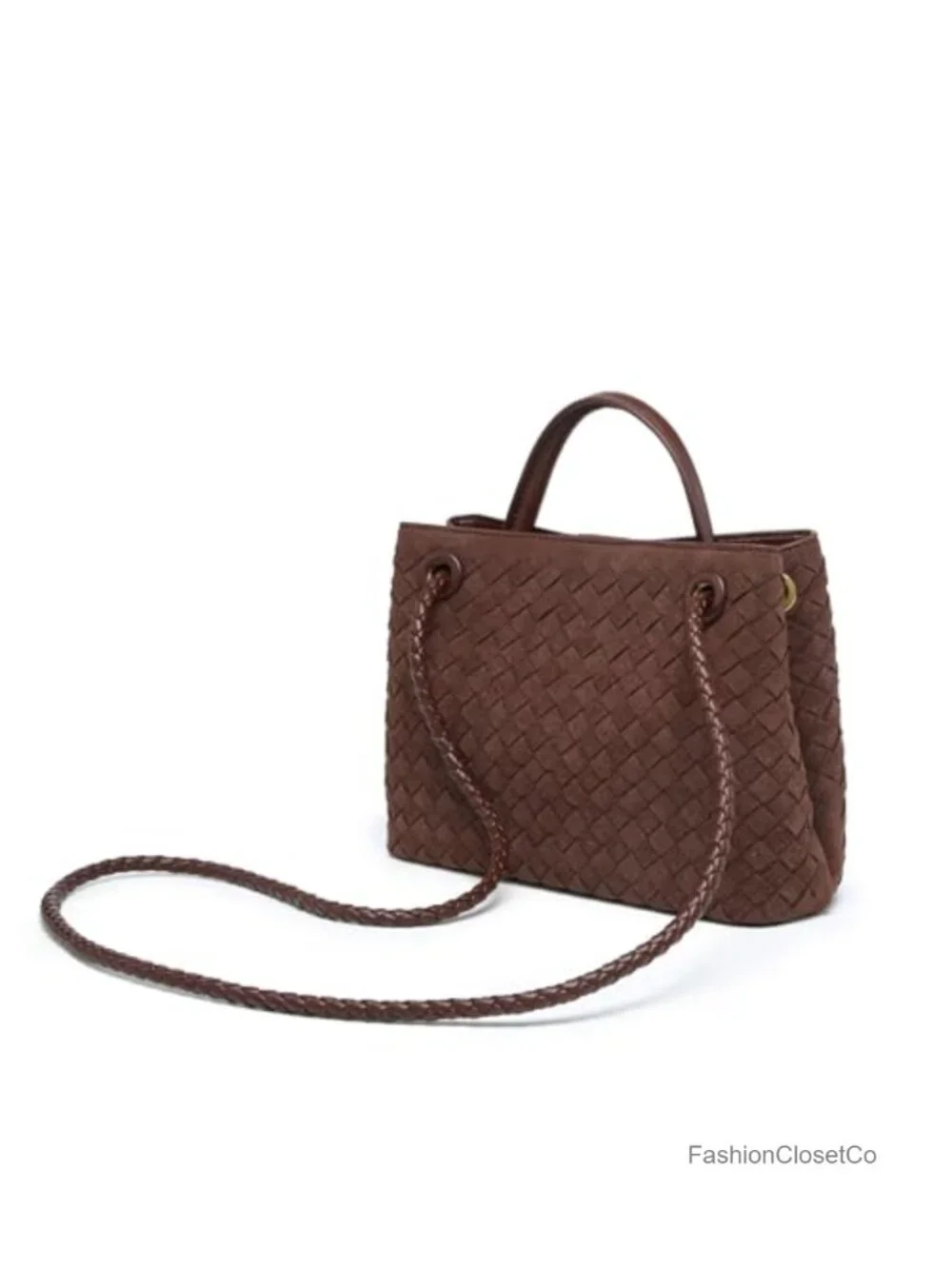 PU Leather Woven Tote Bag Crossbody Handbag Hobo Satchel Purse