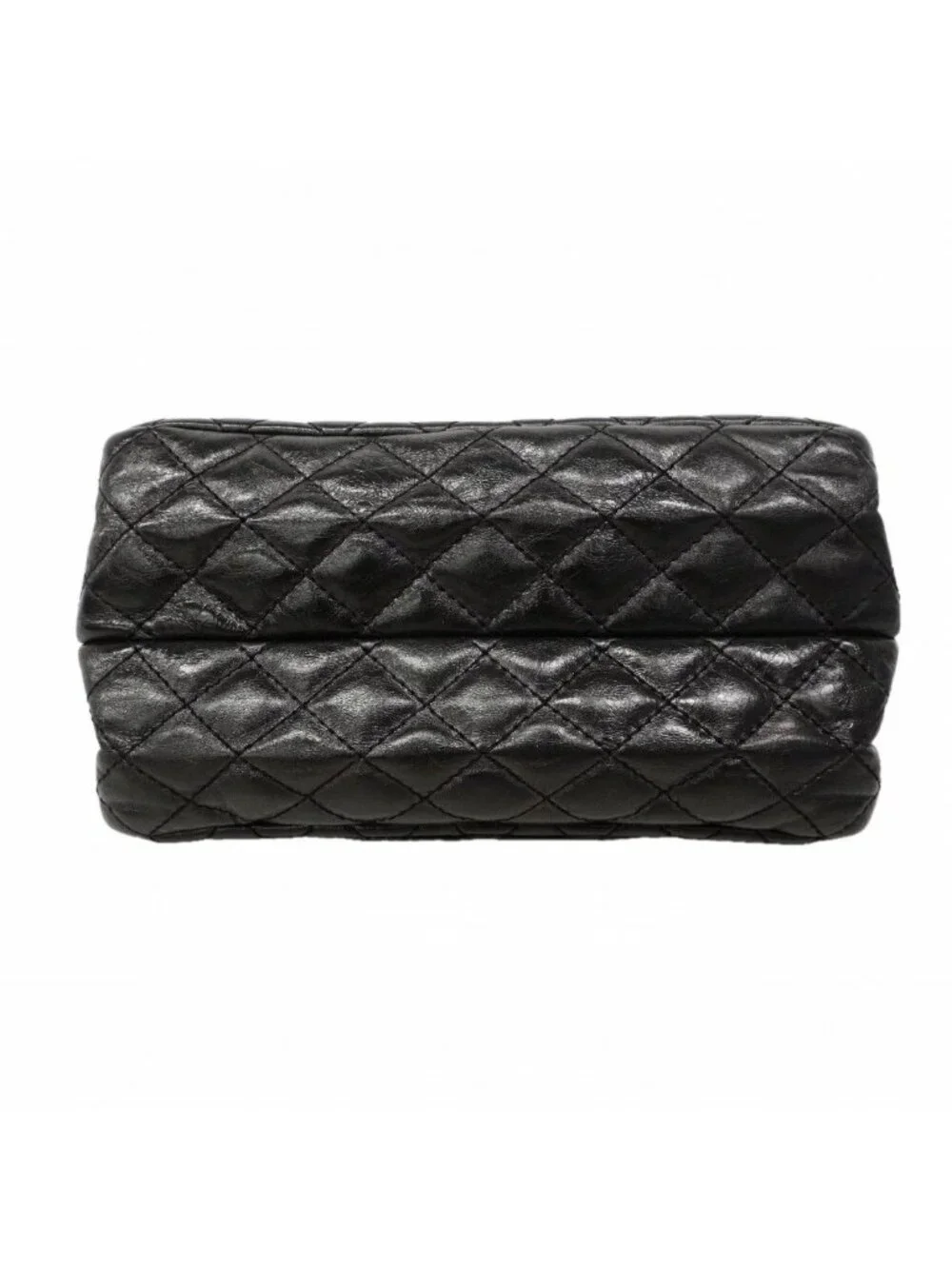 Chanel Shoulder Bag 2.55 Calfskin Black Silver