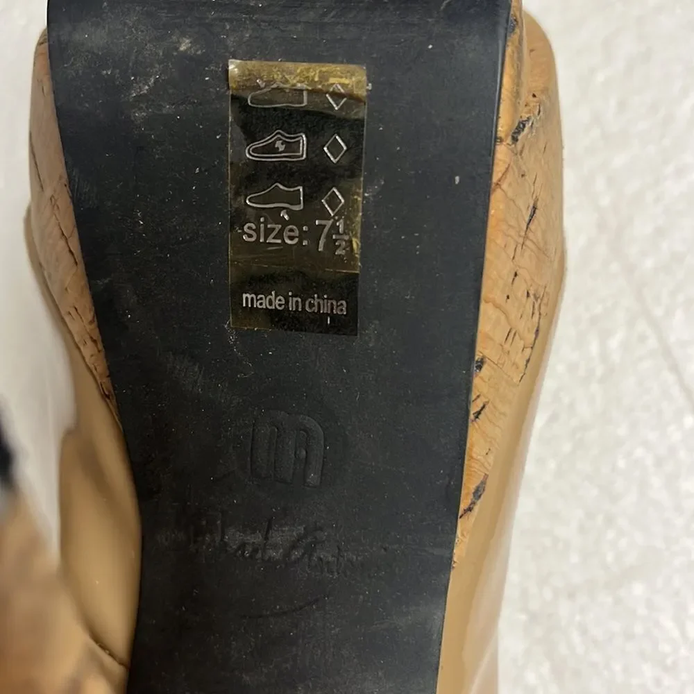 🔥4/$25 MICHAEL ANTONIO TAN CORKSCREW PLATFORM HIGH HEELS, 7.5